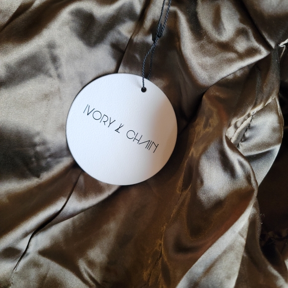 Ivory & Chain Bonita Biker Jacket Olive - Picture 10 of 12